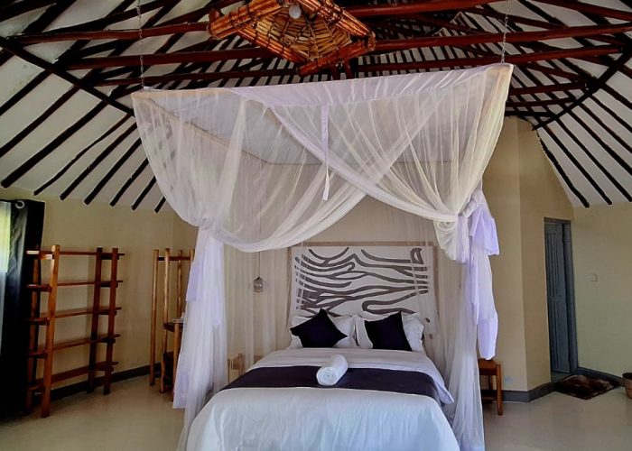 African-style canopy bed